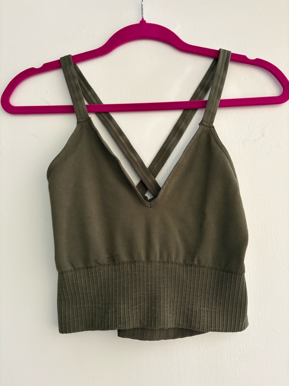 FP Movement Good Karma Criss Cross V-Neck Crop Tank •M/L